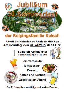 KolpingSommerfest 2015Plakat